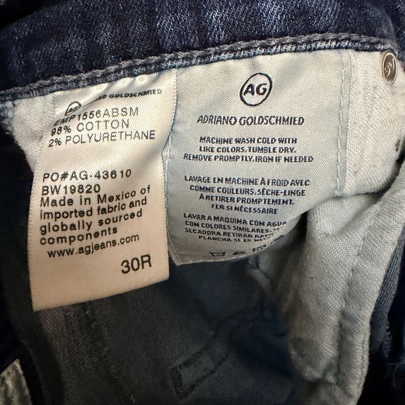 AG ANTHROPOLOGIE High-Rise Stevie Slim Straight Ankle Jeans - Size 10 - Picture 9 of 9